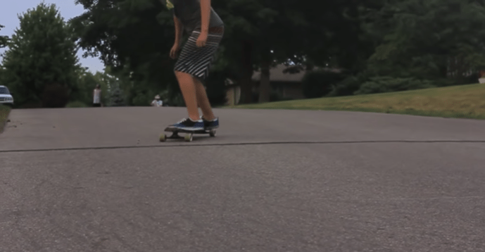 drop through longboard with kicktail